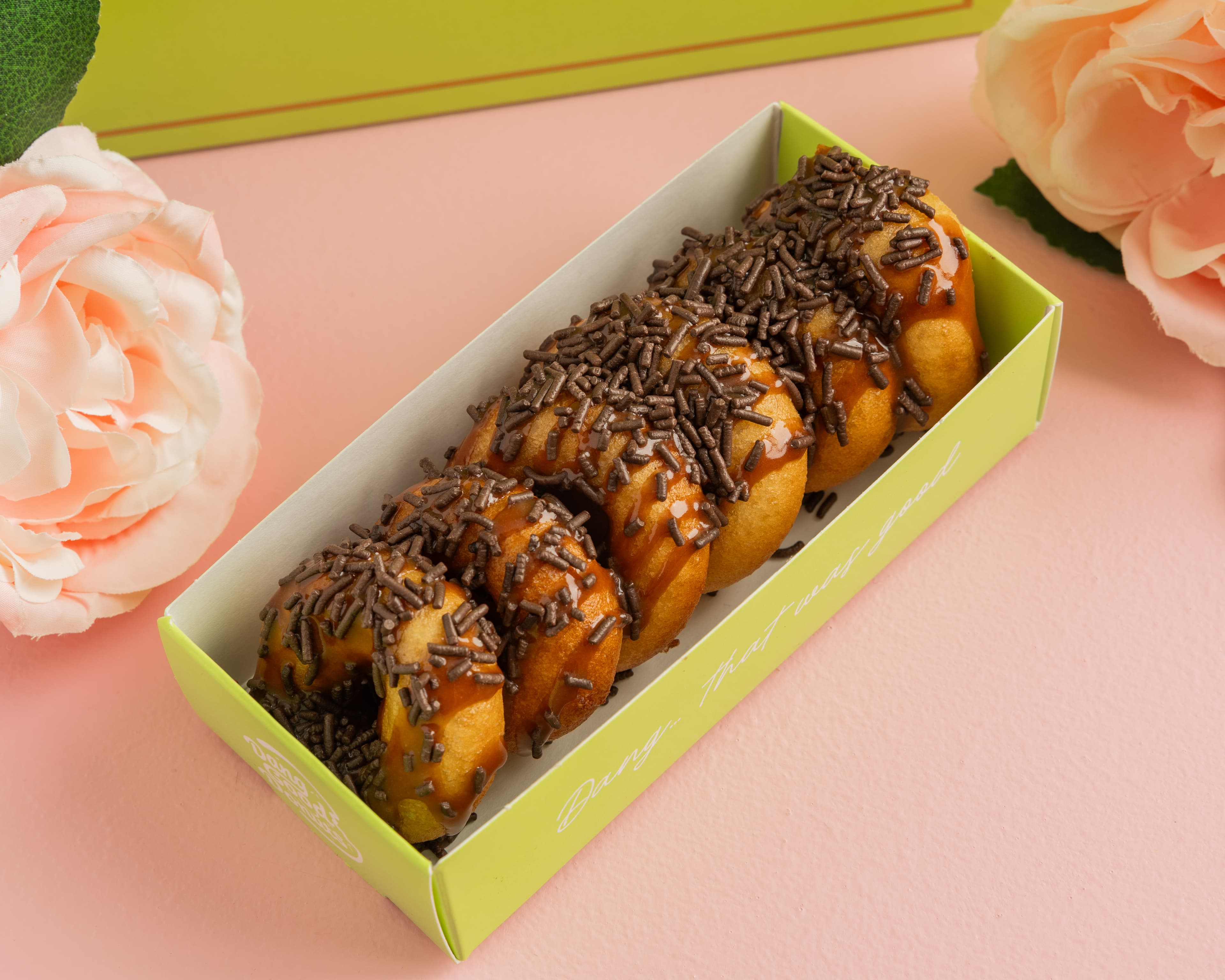 Chocolate glazed mini donut
