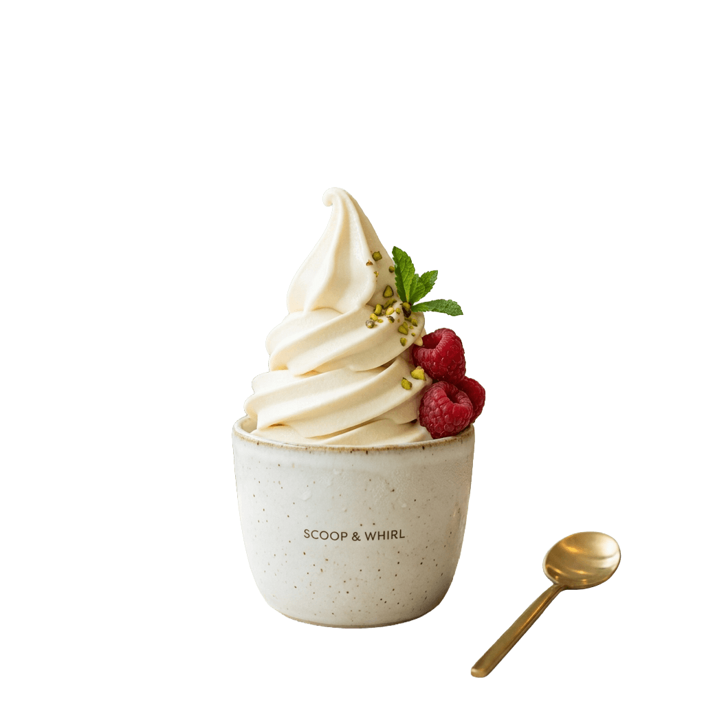 Dang Good Donuts mango vanilla soft serve